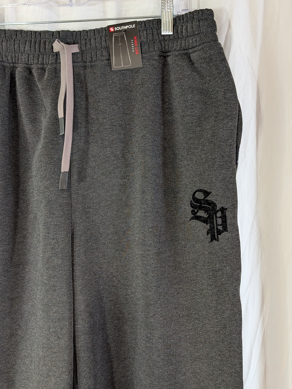 South Pole Women's NWT Gray Athletic Pants W/Black Logo on front & Back Size XL